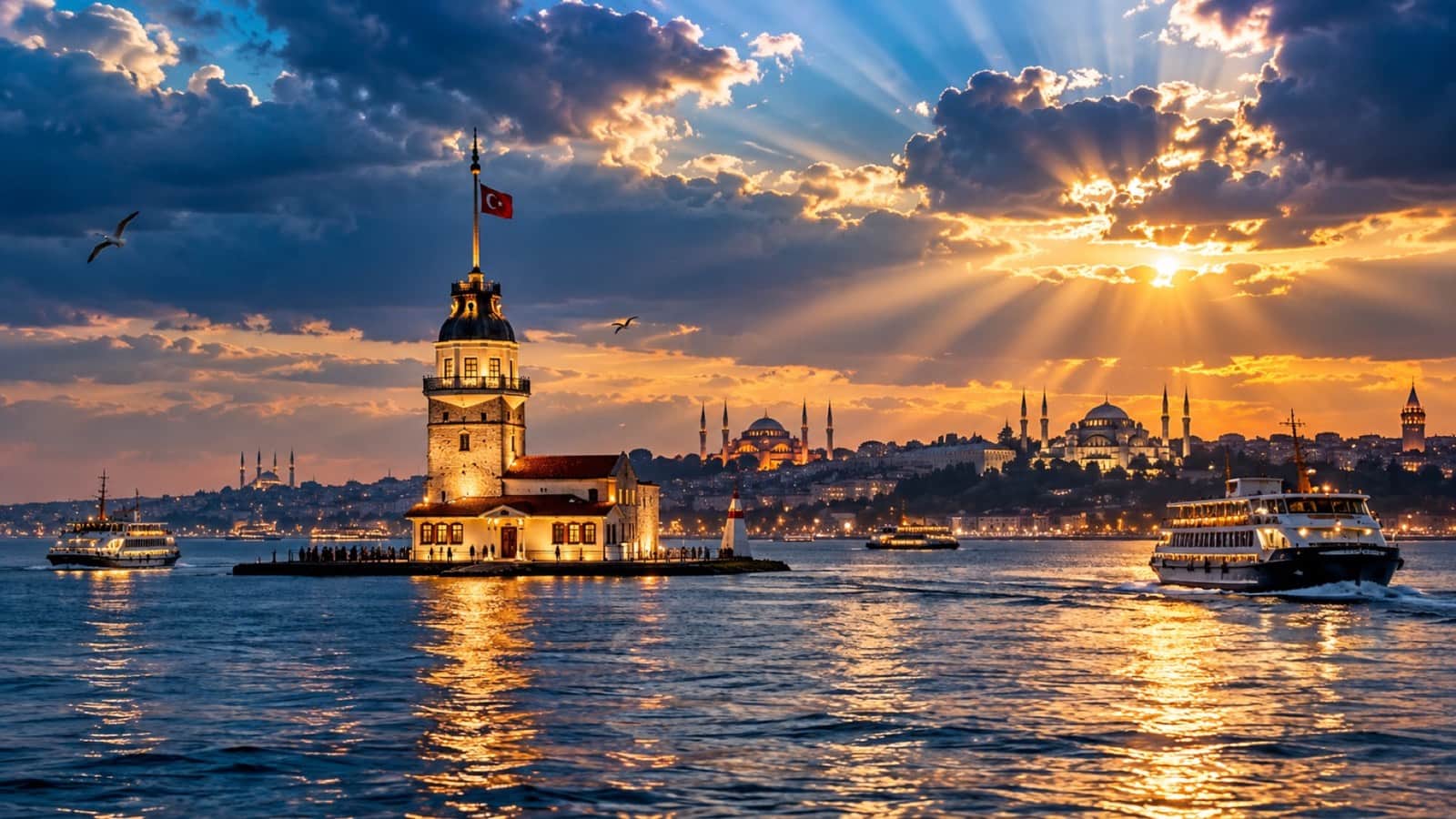 İstanbul silüeti ve keşif rotaları